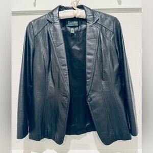 Danier Vintage Classic Black Leather Jacket Sz 8-10